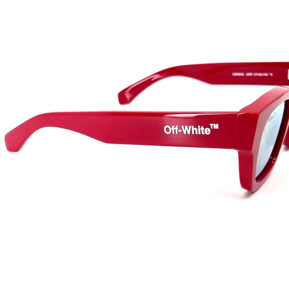 NEW!!! OFF-WHITE Sunglasses OERI018 2576 51/22/145 Red Squared Zurich - Picture 6 of 14